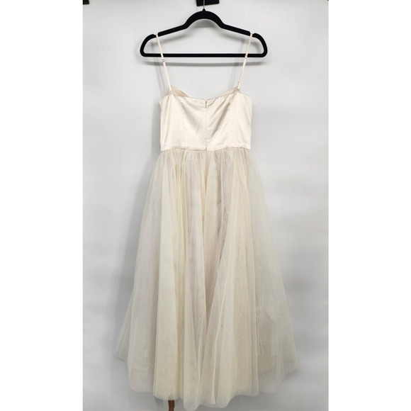 NWD Reformation Alouette Dress Size 4 Ivory Fior Di Latte #HW404 - Picture 7 of 14